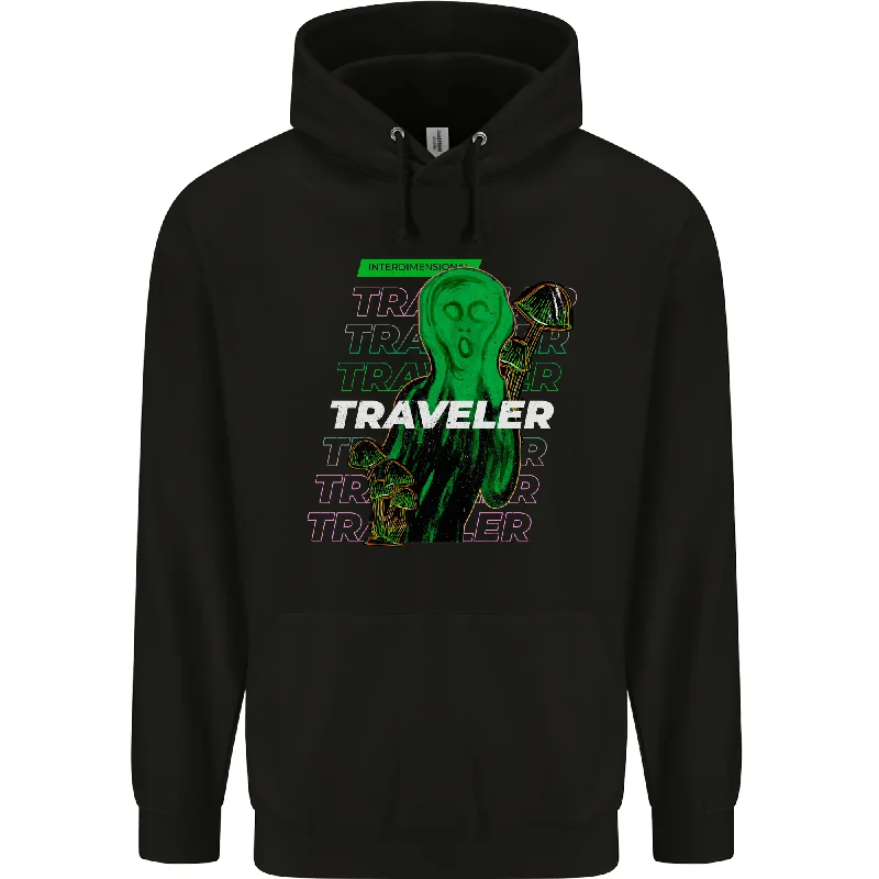 Clearance Sale Van Gogh Alien Scream Art Magic Mushrooms Mens 80% Cotton Hoodie