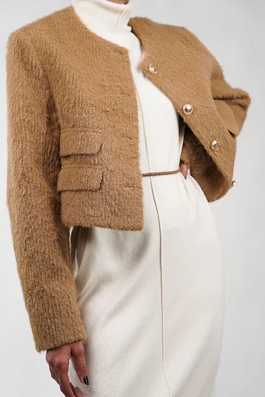 Exclusive Online Offer Plush Beige Frost Blazer