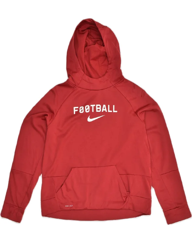 Super Deal NIKE Womens Graphic Hoodie Jumper UK 18 XL Red