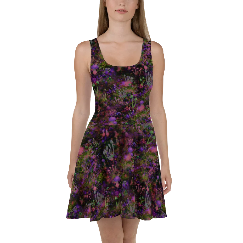 Lowest Price Sunset Shrooms Skater Dress