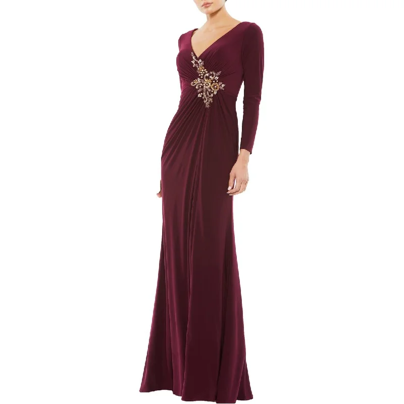 Final Markdown Mac Duggal Womens Embellished Formal Evening Dress
