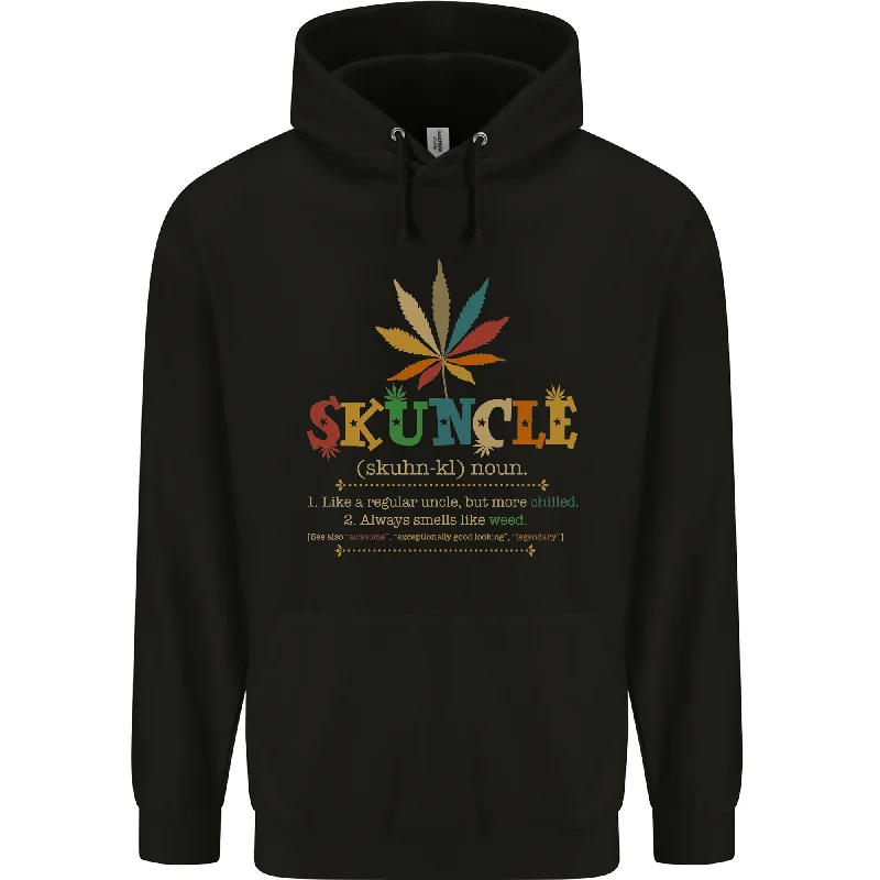 Flash Deals Skuncle Uncle That Smokes Weed Funny Mens 80% Cotton Hoodie