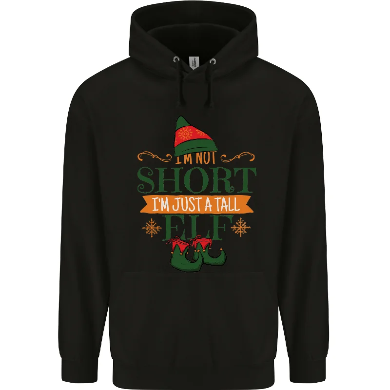 Early Access Im Not Short Tall Elf Funny Christmas Mens 80% Cotton Hoodie