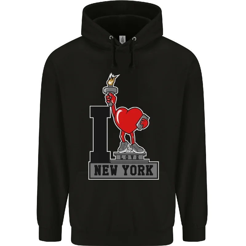 Buy More, Save More I Love (Heart) New York Mens 80% Cotton Hoodie