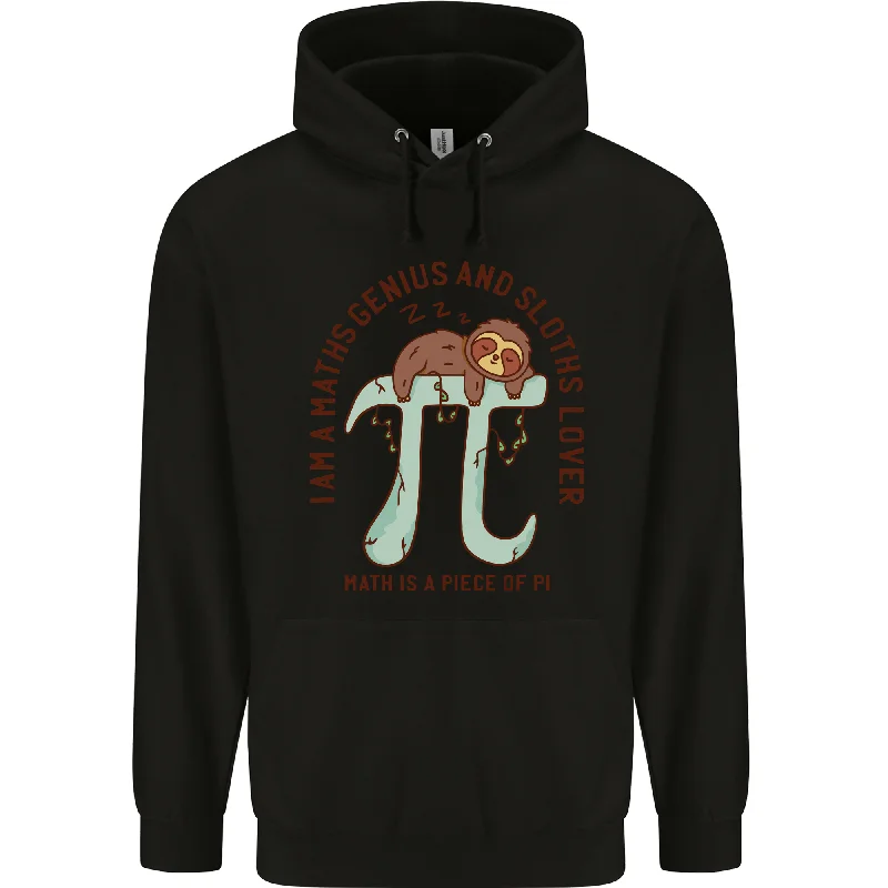 Flash Deals Im a Maths Genius and Sloth Lover Funny Mens 80% Cotton Hoodie