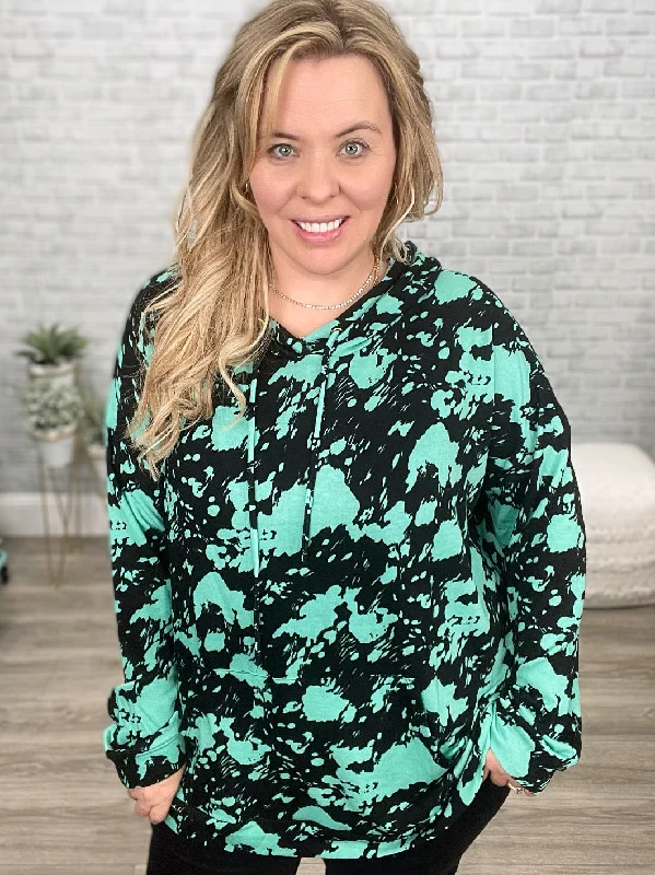 Amazing Deals Lightweight French Terry Hoodie Tunic with Kangaroo Pocket