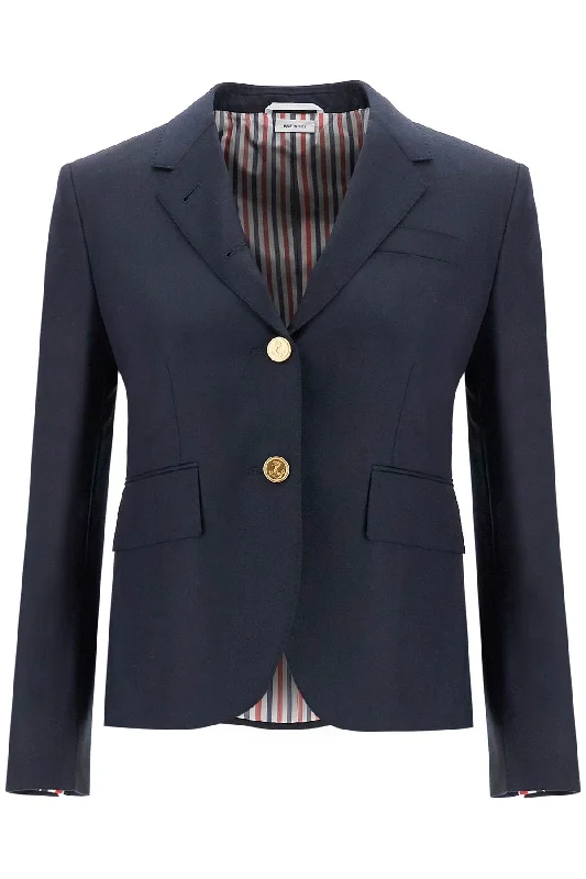 Can't Be Beat Single-breasted Cropped Jacket In 120's Wool  - Blue