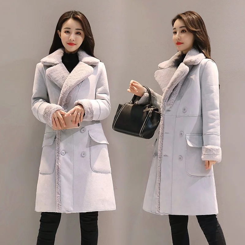Daily Deals Women Lamb Wool Coat