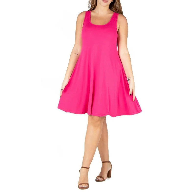 Special Discount 24seven Comfort Apparel Womens Plus Sleevless Midi Fit & Flare Dress Special Discount 24seven Comfort Apparel Womens Plus Sleevless Midi Fit & Flare Dress
