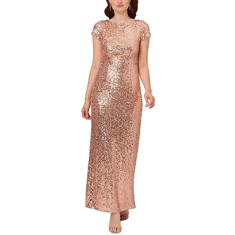 Clearance Items Papell Studio by Adrianna Papell Womens Sequined Formal Evening Dress