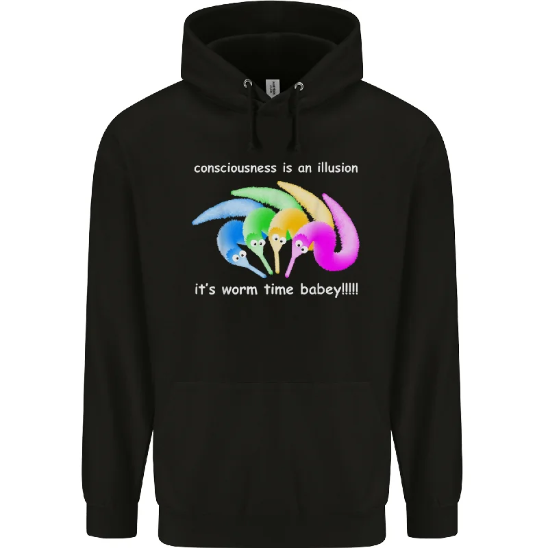 Savings Spectacular Its Worm Time Baby Consciousness Illusion Mens 80% Cotton Hoodie Savings Spectacular Its Worm Time Baby Consciousness Illusion Mens 80% Cotton Hoodie