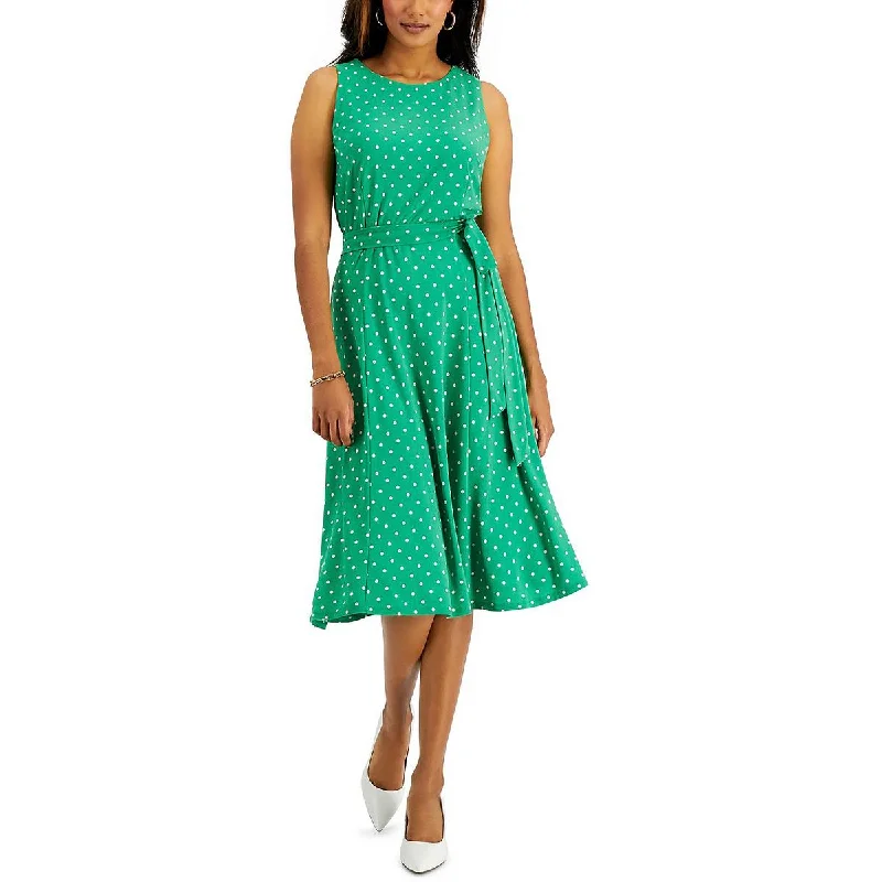 Unbeatable Prices Kasper Womens Polka Dot Midi Fit & Flare Dress