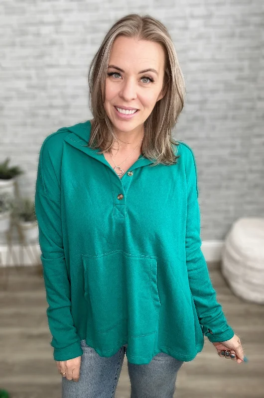 The Best Prices Oversized Flare Hoodie with Kangaroo Pockets and Thumbholes