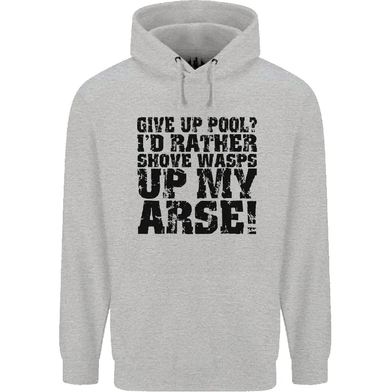New Markdowns Give up Pool? Player Funny Mens 80% Cotton Hoodie