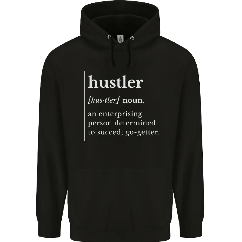 Super Bargain Hustler Definition Hustle Mens 80% Cotton Hoodie