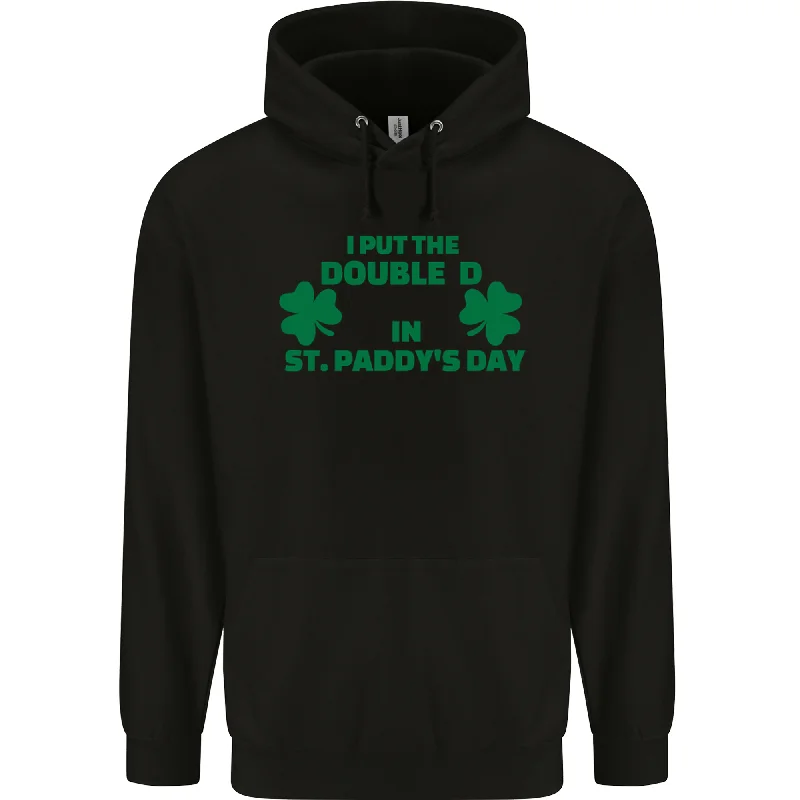 Savings Spectacular I Put the DD in St Paddys Day Funny Boobs Mens 80% Cotton Hoodie