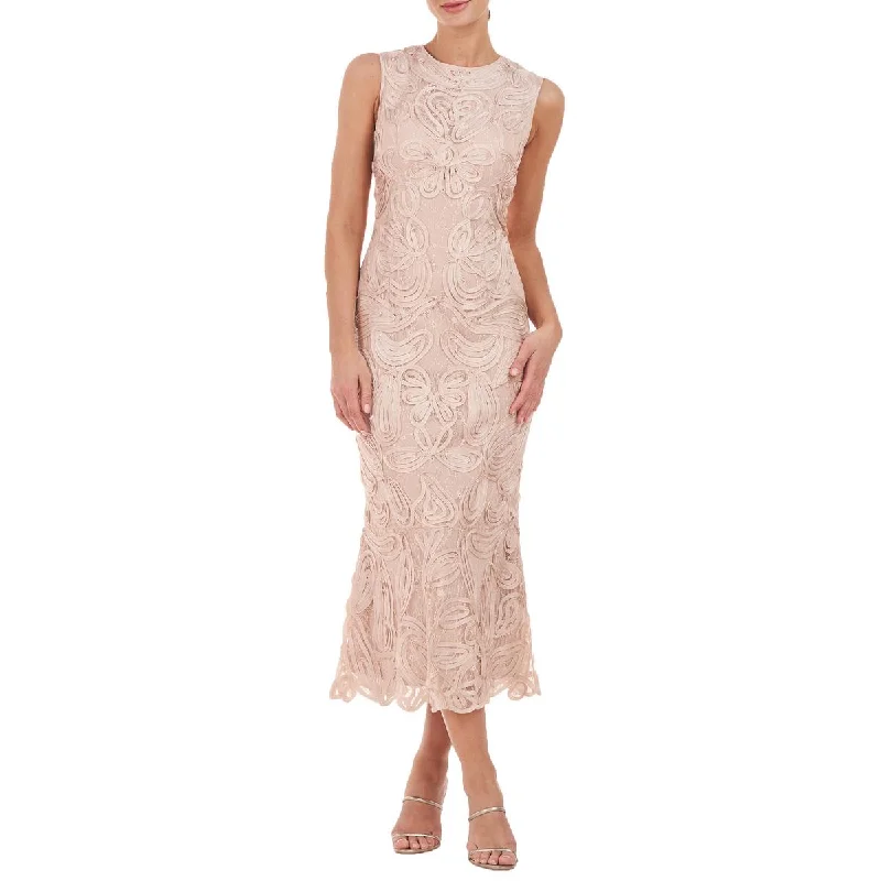 Mega Sale JS Collections Womens Lace Embroidered Midi Dress