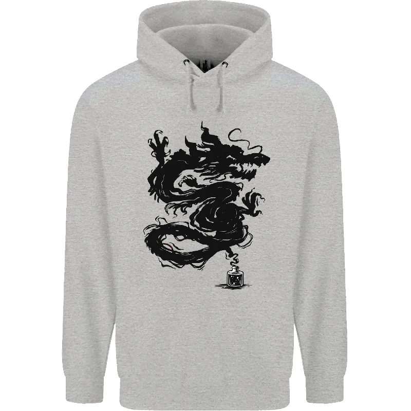 Seasonal Sale Ink Dragon Tattoo Mens 80% Cotton Hoodie