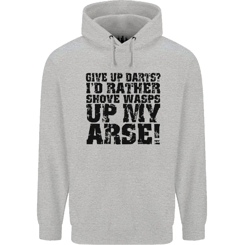 Markdowns Give up Darts? Player Funny Mens 80% Cotton Hoodie