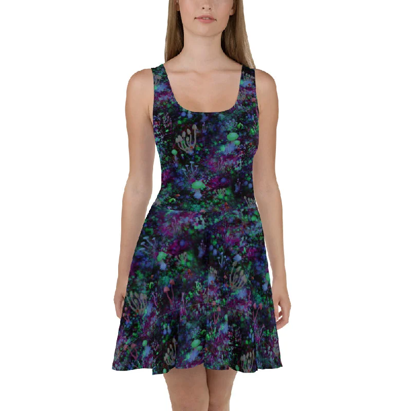 Online Only Space Shrooms Skater Dress