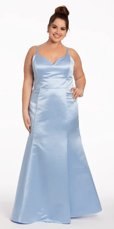 Bargain Bin Satin Mermaid Sweetheart Dress - Plus