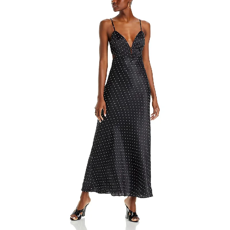 Online Only Bardot Womens Karlotta Satin Polka Dot Slip Dress