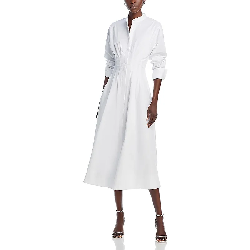 Act Fast STAUD Womens Long Sleeve Work Wear Shirtdress