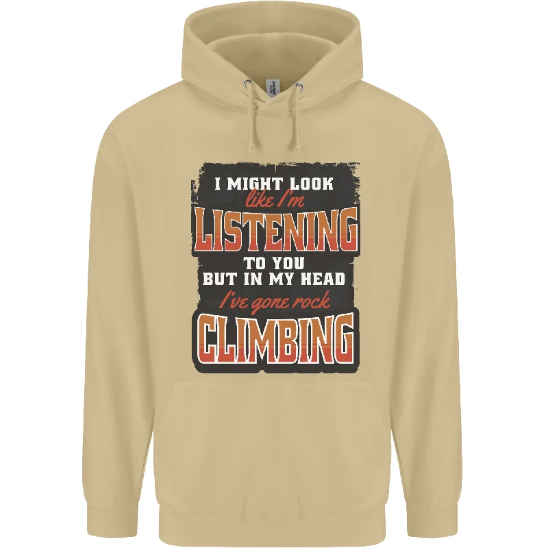 Time-Limited Offer In My Head I've Gone Rock Climbing Climber Mens 80% Cotton Hoodie