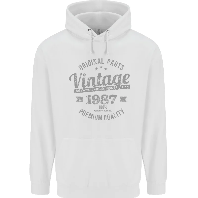 Bargain Prices Vintage Year 37th Birthday 1987 Mens 80% Cotton Hoodie White