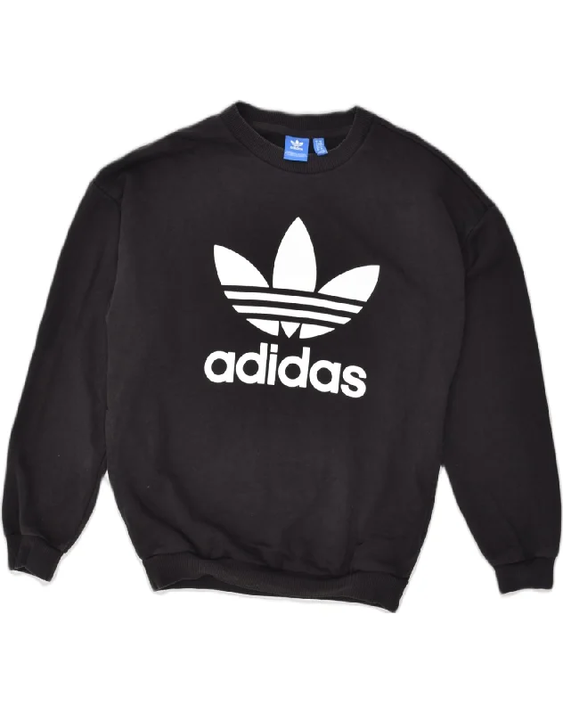 Year-End Clearance ADIDAS Womens Oversized Graphic Sweatshirt Jumper UK 6 XS Black Cotton Year-End Clearance ADIDAS Womens Oversized Graphic Sweatshirt Jumper UK 6 XS Black Cotton
