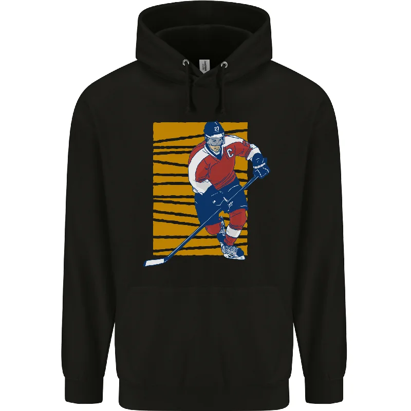Reduced Prices Ice Hockey Player Mens 80% Cotton Hoodie