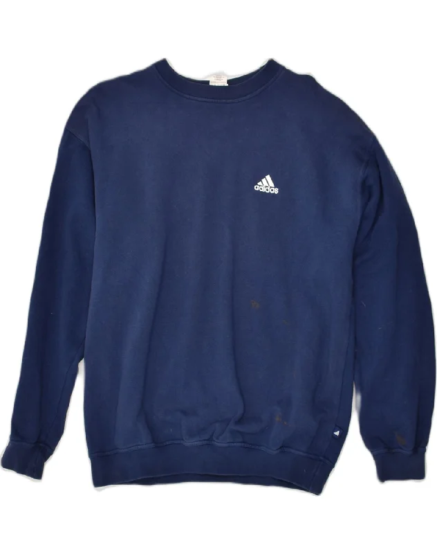 Deal Alert ADIDAS Womens Sweatshirt Jumper Size 36/38 Medium Navy Blue Cotton