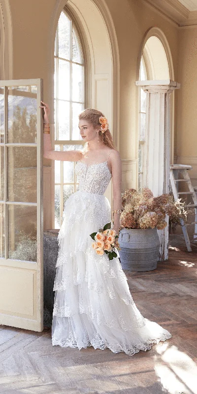 Special Savings Embellished Corset Tiered Tulle Dress with Side Slit