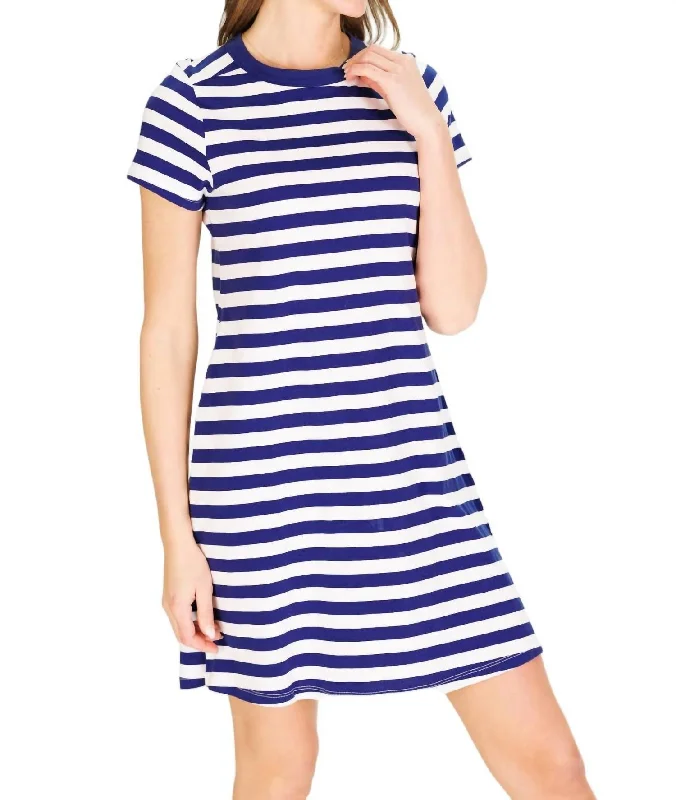 Incredible Offers Tallie T-Shirt Dress In Navy And White Stripe