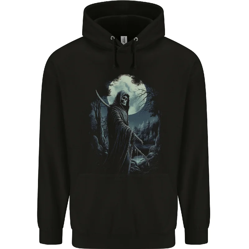 Get It Before It’s Gone Grim Reaper Returning From Hell Skull Mens 80% Cotton Hoodie