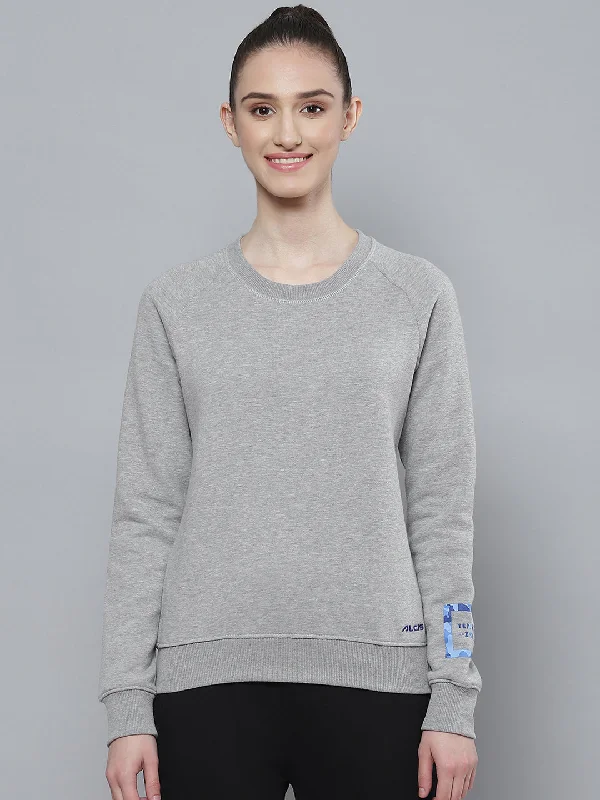 Mega Sale Alcis Women Grey Printed Detail Sweatshirt