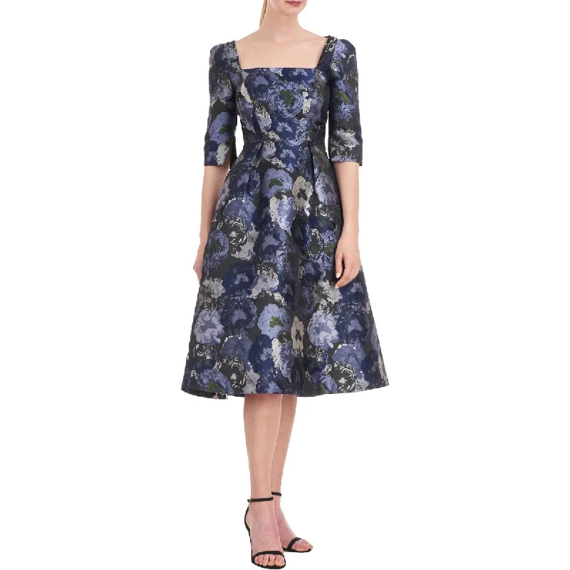 New Markdowns Kay Unger New York Womens Floral Print Knee-Length Cocktail And Party Dress New Markdowns Kay Unger New York Womens Floral Print Knee-Length Cocktail And Party Dress