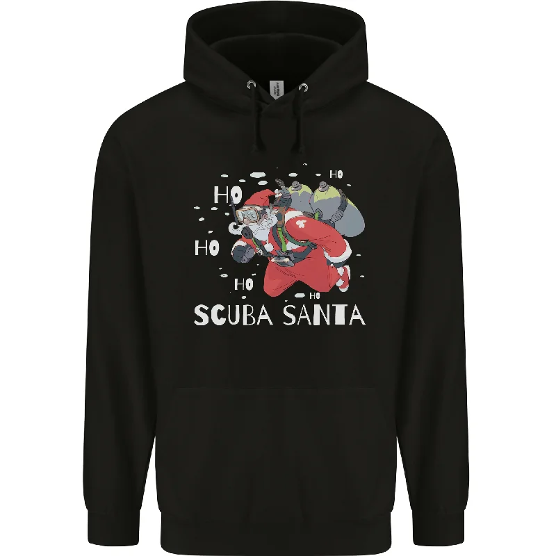 Price Blitz Ho Ho Ho Scuba Santa Diving Diver Christmas Mens 80% Cotton Hoodie