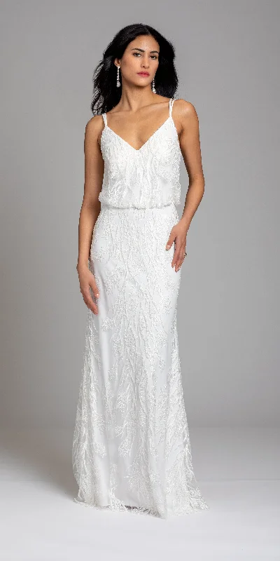 Savings Galore Strappy Back Beaded Embellished Blouson Dress
