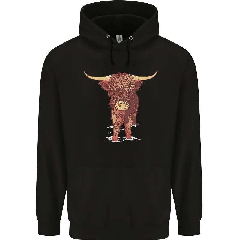 Special Promotion Highland Cattle Cow Scotland Scottish Mens 80% Cotton Hoodie