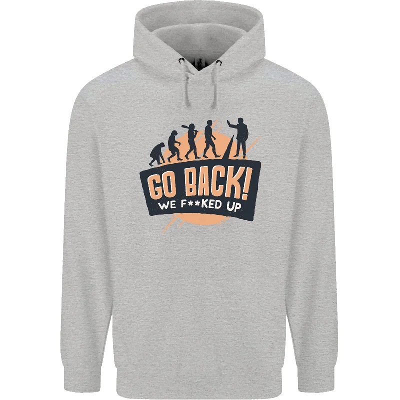 Special Discount Go Back Funny Climate Change Environment Mens 80% Cotton Hoodie