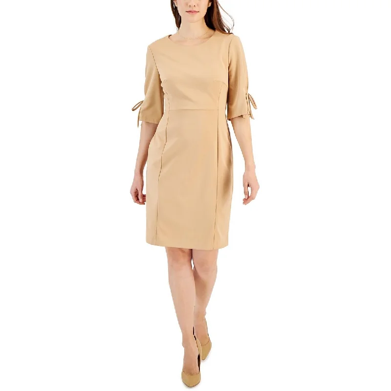 Huge Discounts Connected Apparel Womens Petites Fitted Midi Wear To Work Dress