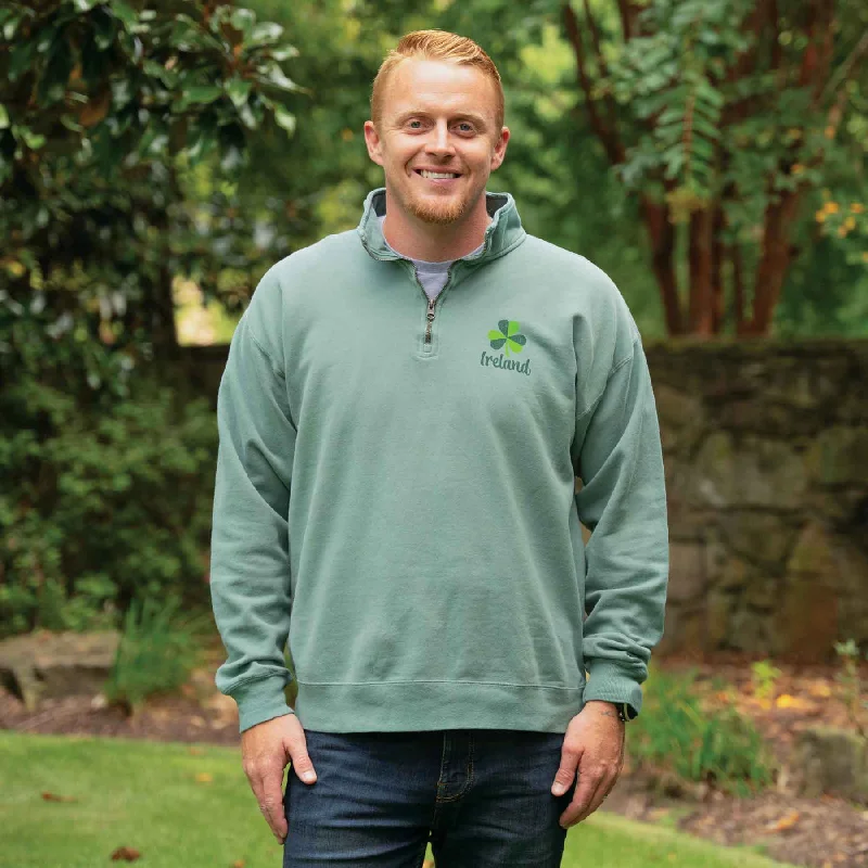 Incredible Offers Ireland Quarter Zip- Green