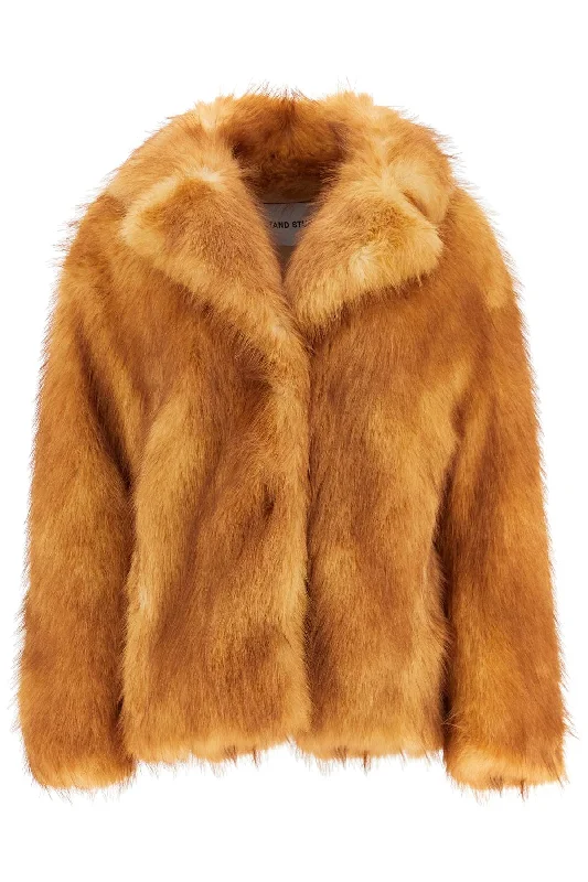 Deal Alert Short Janice Coat In Faux Fur  - Beige