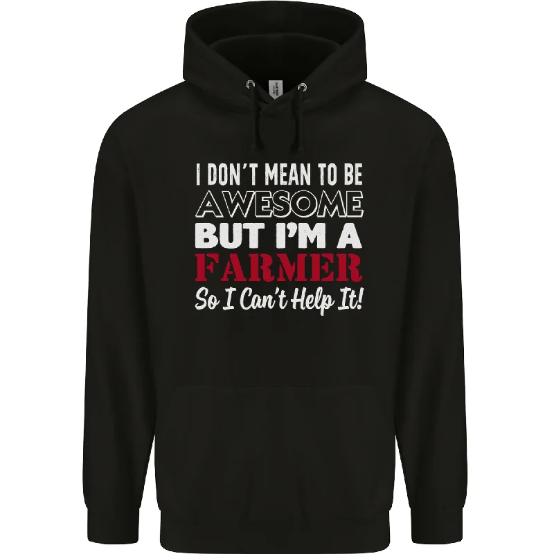 Best Bargains I Dont Mean to Be but Im a Farmer Tractor Mens 80% Cotton Hoodie