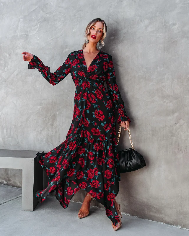 Deal Zone Fall In Love So Easily Floral Maxi Dress