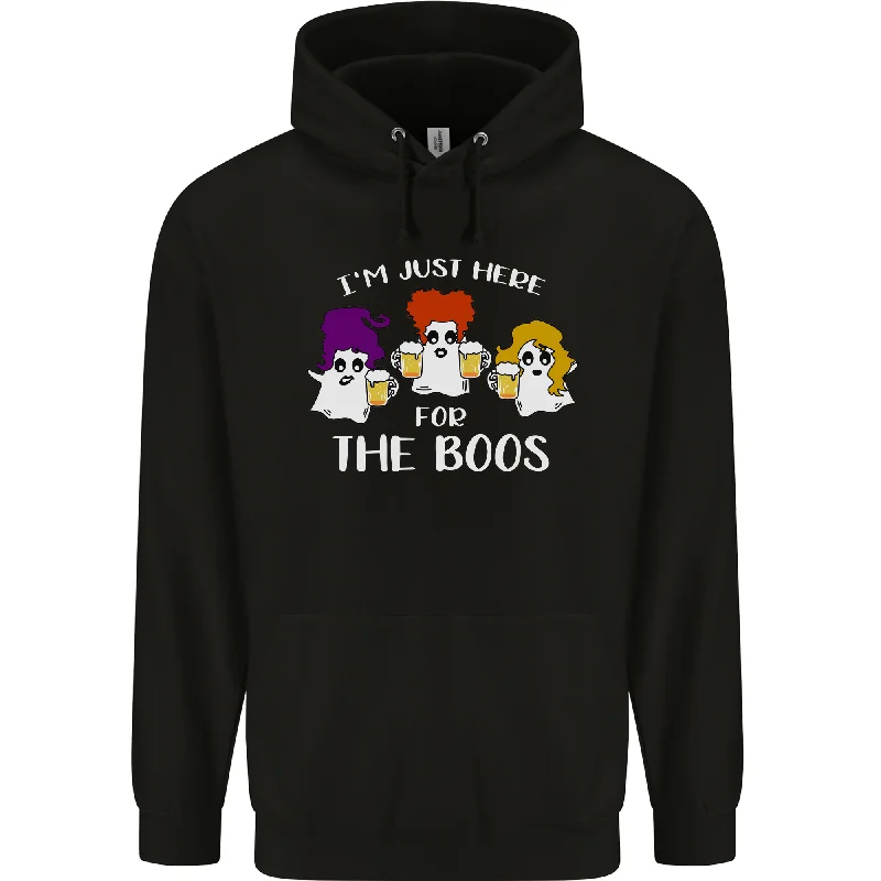 Can't Be Beat Halloween Im Just Here For the Boos Mens 80% Cotton Hoodie