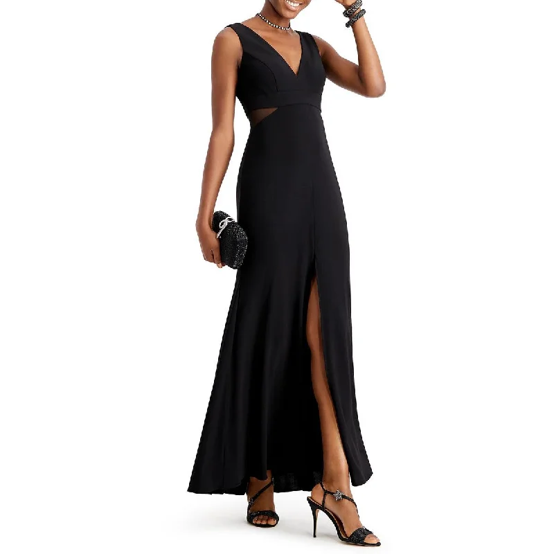 Deal Explosion X by Xscape Womens Petites Mesh Inset Sleeveless Evening Dress