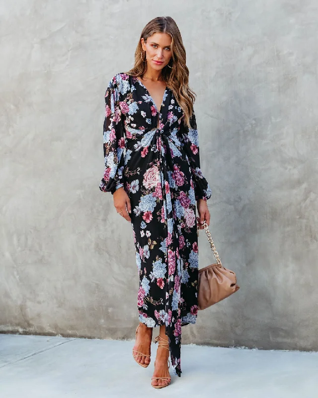 Price Smash Holley Floral Twist Front Maxi Dress