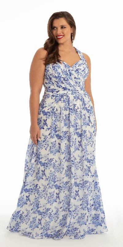 Mega Deal Sweetheart Floral A Line Dress with X Back